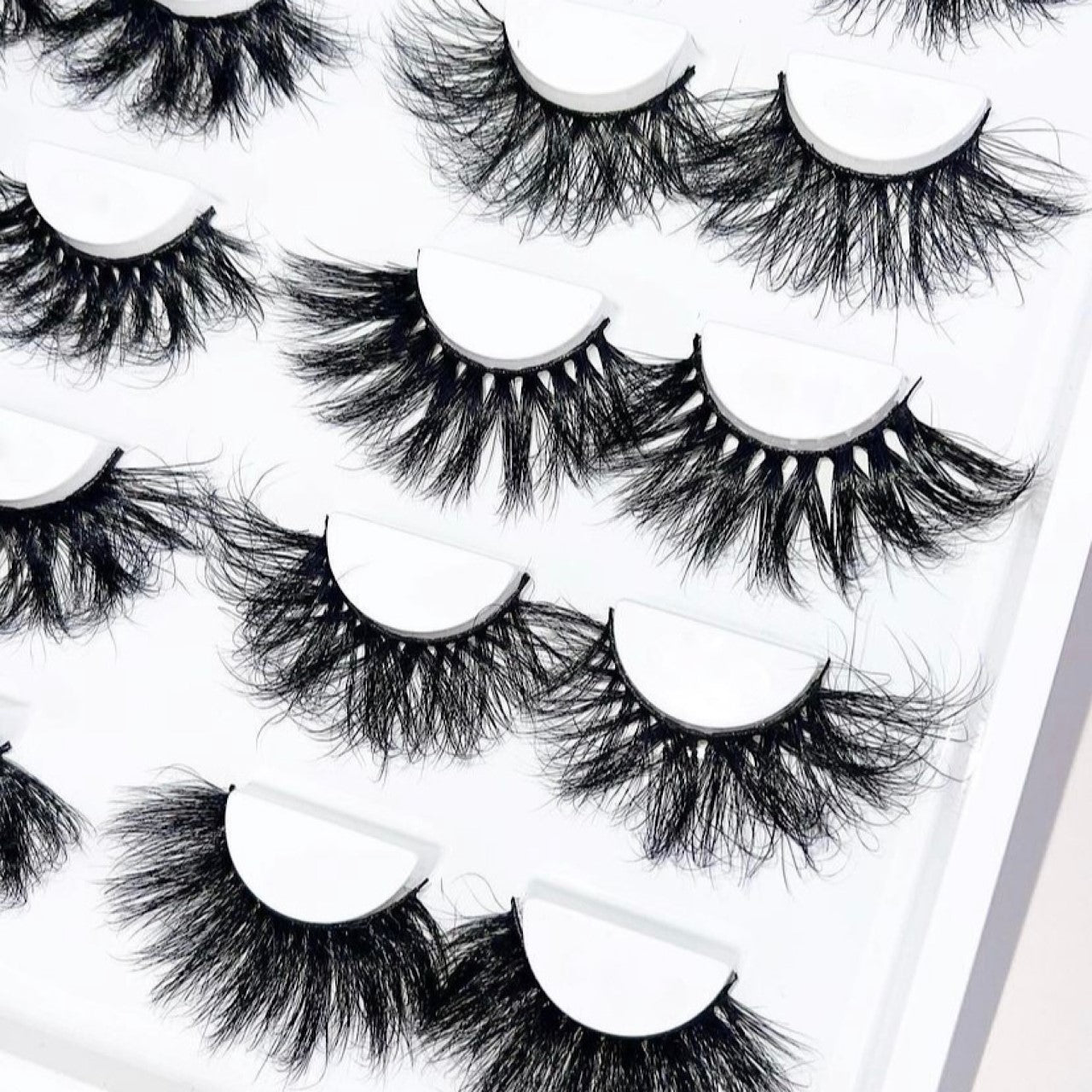 3D Luxury Mink Silk Strip Lashes. Black False Eyelashes Different Styles & Lengths. Trendy Best Strip Eyelashes.