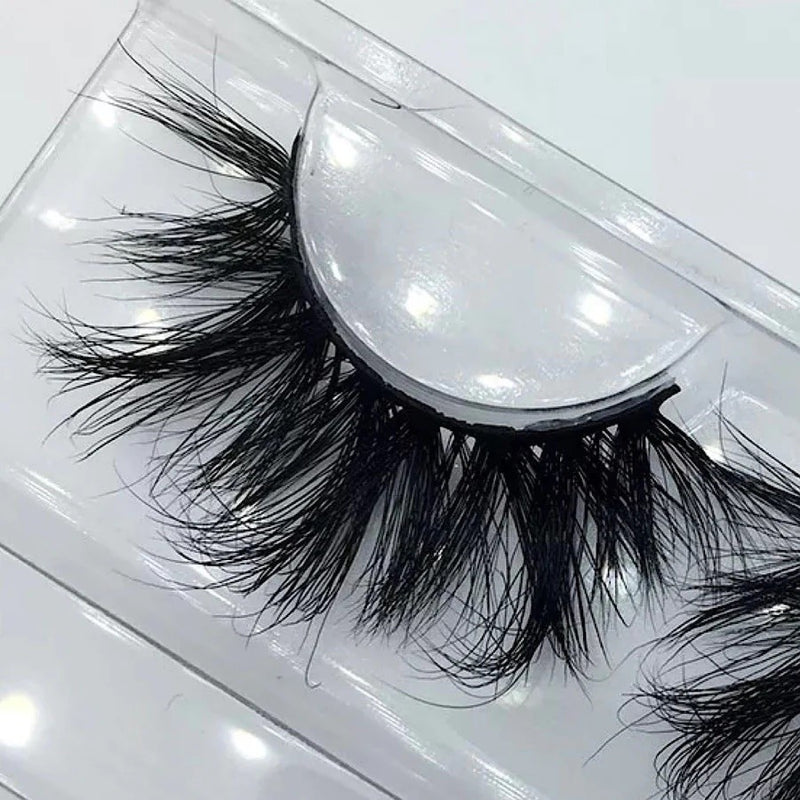 Luxury 3D Real Mink Lashes. Eyelashes Made Of Mink Soft Hair. Wispy Volume 25mm False Eyelashes. Makeup Strip Lashes.