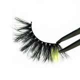 Lash Artistry Yellow Lashes. Mink Yellow Color Strip Lashes. 1 Tone Yellow Eyelashes. Color Strip Lash 25mm Wispies.