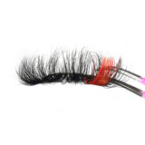3D Mink Color Lashes. 1 Tone Orange Eyelashes. Orange And Black Lash Extensions. Fluffy Volume 25mm C Curl Strip Lashes.